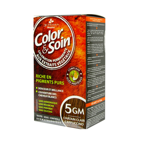 Les 3 Chênes Color & Soin 5GM Châtain Clair Cappuccino 135ml - Pharmacie Agnès Praden à Alès
