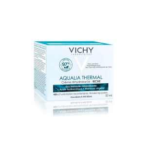 Vichy Aqualia Crème Hydratante Eau Thermale Acide Hyaluronique Peau Sèche 50ml - Pharmacie Agnès Praden à Alès