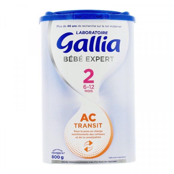 Gallia Bébé Expert AC Transit 2 Lait 6 - 12 mois 800g - Pharmacie Agnès Praden à Alès