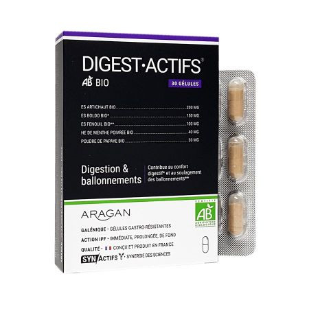 Aragan digestactifs digestion 30 gélules - Pharmacie Agnès Praden à Alès