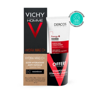 Vichy Homme Hydra Mag C 50ml+ Dercos Shampooing Stimulant Energy+ 50ml Offert - Pharmacie Agnès Praden à Alès