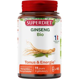 Super Diet Ginseng Bio 45 Gélules - Pharmacie Agnès Praden à Alès