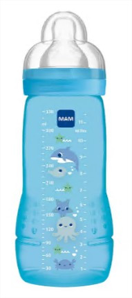 MAM Biberon easy active bleu 330ml - Pharmacie Agnès Praden à Alès