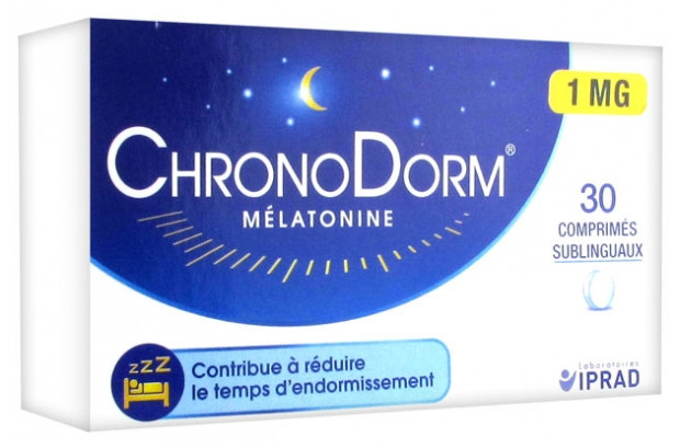 ChronoDorm Mélatonine 1 mg 30 Comprimés Sublinguaux - Pharmacie Agnès Praden à Alès