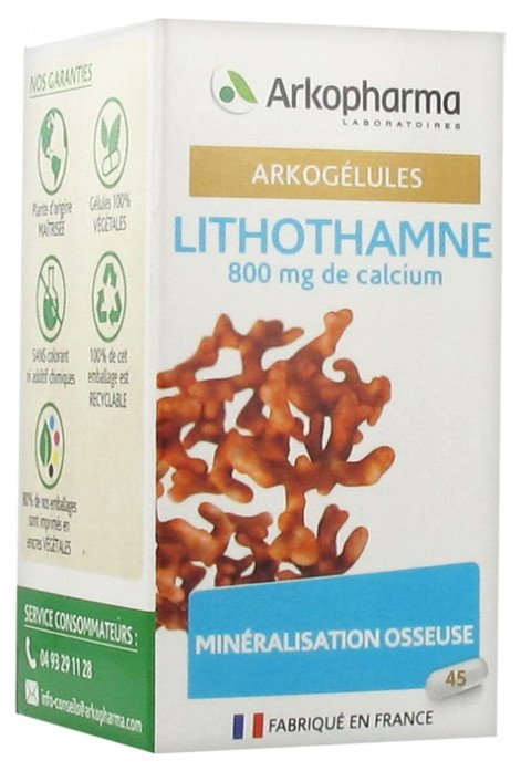 Arkopharma Arkogélules Lithothamne 45 Gélules - Pharmacie Agnès Praden à Alès