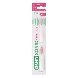 Gum Sonic Sensitive Recharges Brosse à Dents x2 - Pharmacie Agnès Praden à Alès