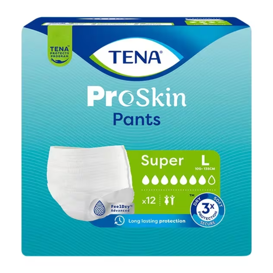 Tena Proskin Pants Sous-Vêtement Absorbant Super Taille L 12 unités - Pharmacie Agnès Praden à Alès