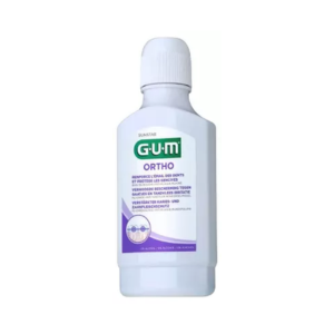 Gum Bain de bouche fluoré anti-plaque Ortho 300 ml - Pharmacie Agnès Praden à Alès
