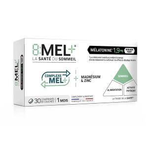 8:Mel+ Mélatonine 1,9mg 30 Comprimés Bi-Couches - Pharmacie Agnès Praden à Alès
