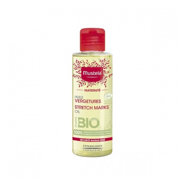 Mustela maternité huile vergetures bio 105ml - Pharmacie Agnès Praden à Alès