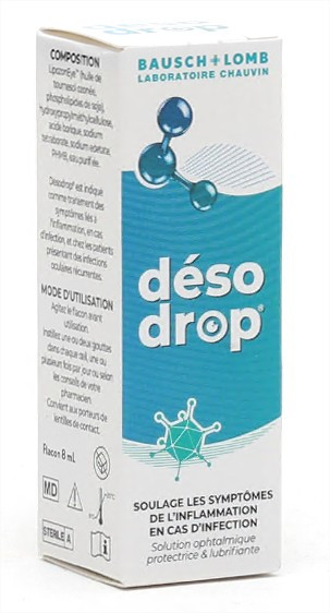 Bausch & Lomb Désodrop solution ophtalmique 8 ml - Pharmacie Agnès Praden à Alès