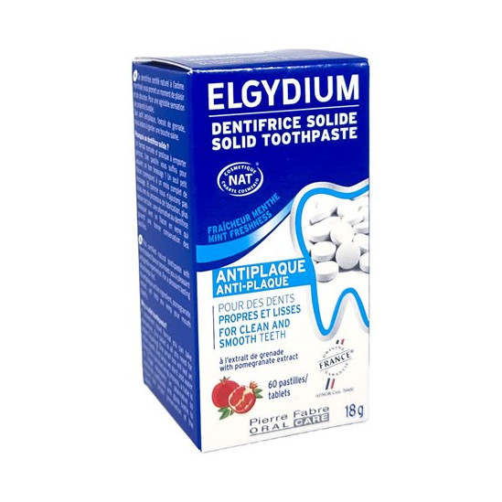 Elgydium Dentifrice Solide Anti Plaque 60 Comprimés - Pharmacie Agnès Praden à Alès