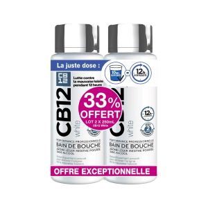 Cb12 Bain De Bouche Sans Alcool Arôme Léger Menthe Poivrée 2x250ml - Pharmacie Agnès Praden à Alès