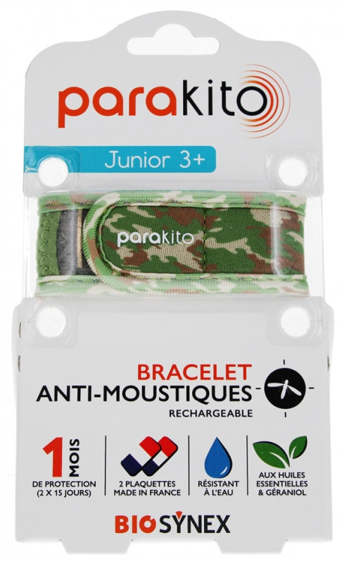 Parakito Bracelet Anti-Moustiques Junior Camouflage - Pharmacie Agnès Praden à Alès