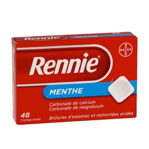 Bayer Rennie Menthe  48 Comprimés - Pharmacie Agnès Praden à Alès