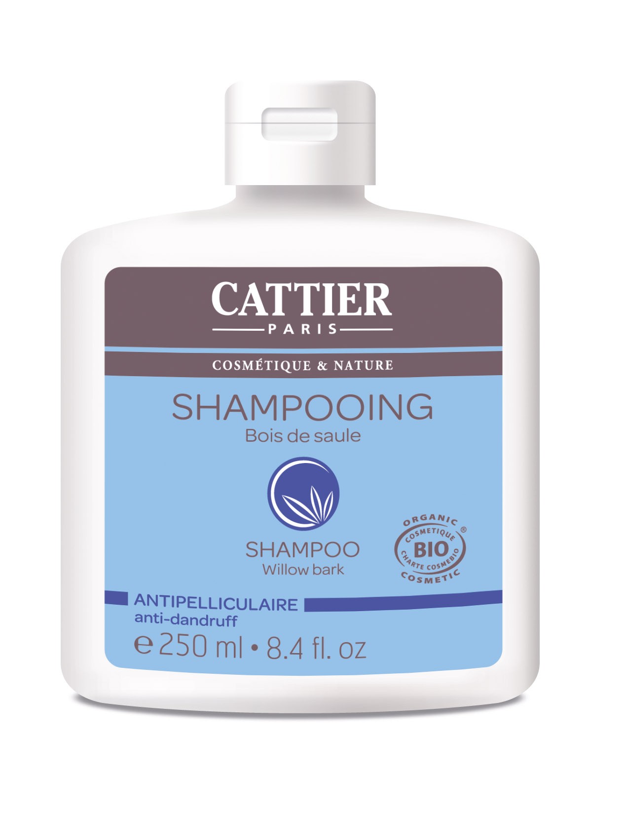 Cattier Shampooing Antipelliculaire Bois de Saule 250 ml - Pharmacie Agnès Praden à Alès