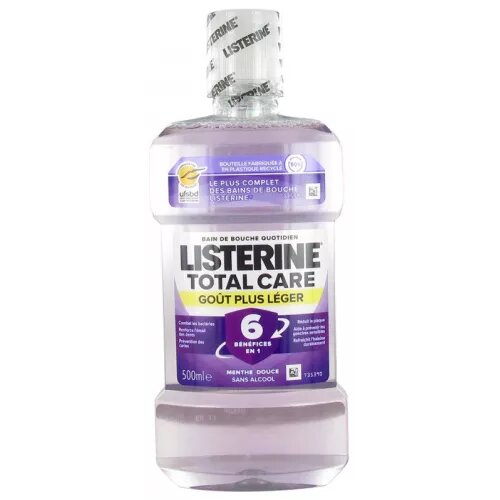 Listerine Total Care Goût Plus Léger 500 ml - Pharmacie Agnès Praden à Alès