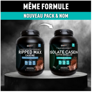 Eafit Isolate Casein Native Micellar Saveur Chocolat 750 g - Pharmacie Agnès Praden à Alès
