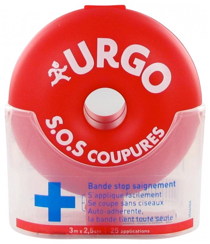 Urgo S.O.S Coupures Bande Stop Saignement 3 m x 2,5 cm - Pharmacie Agnès Praden à Alès