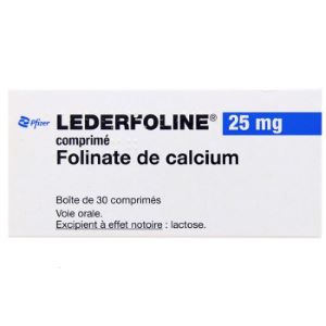 Pfizer Lederfoline 25mg 30 Comprimés  - Pharmacie Agnès Praden à Alès