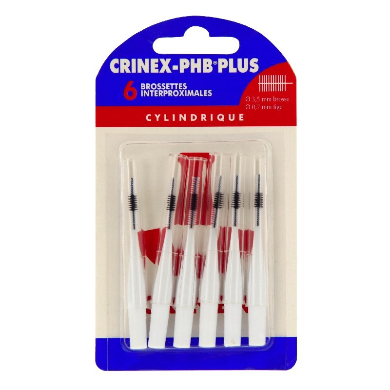 Crinex Phb Plus Brossettes Interdentaires Cylindriques x6 - Pharmacie Agnès Praden à Alès