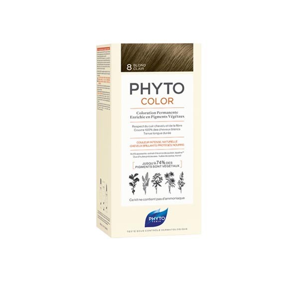 Phytocolor 8 blond clair coloration permanente 112ml - Pharmacie Agnès Praden à Alès