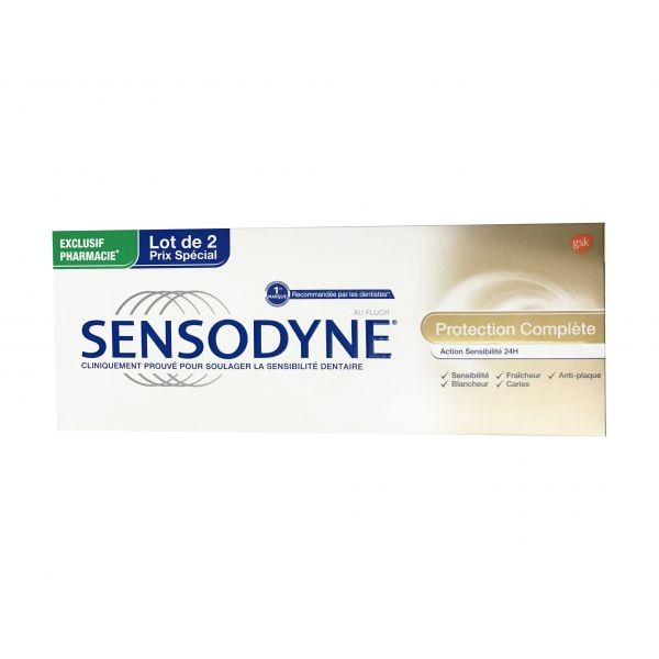 Sensodyne Protection Complète 75ml x2 - Pharmacie Agnès Praden à Alès