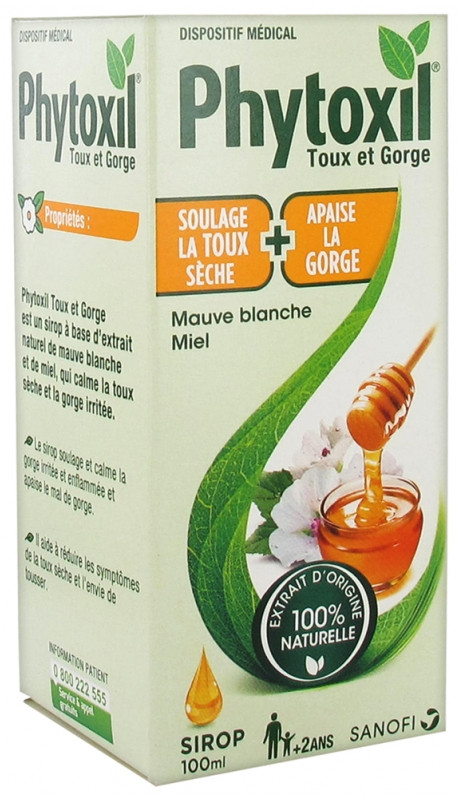 Phytoxil toux et gorge sirop 100 ml - Pharmacie Agnès Praden à Alès