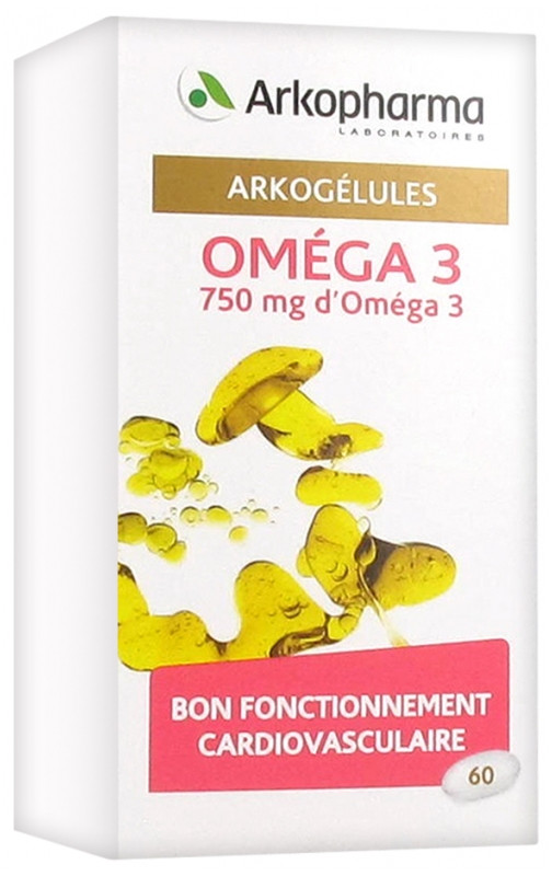 Arkopharma Arkogélules Oméga 3 60 Capsules - Pharmacie Agnès Praden à Alès