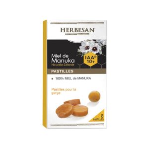 Super Diet Herbesan Miel de Manuka Pastilles Gorge x8 - Pharmacie Agnès Praden à Alès