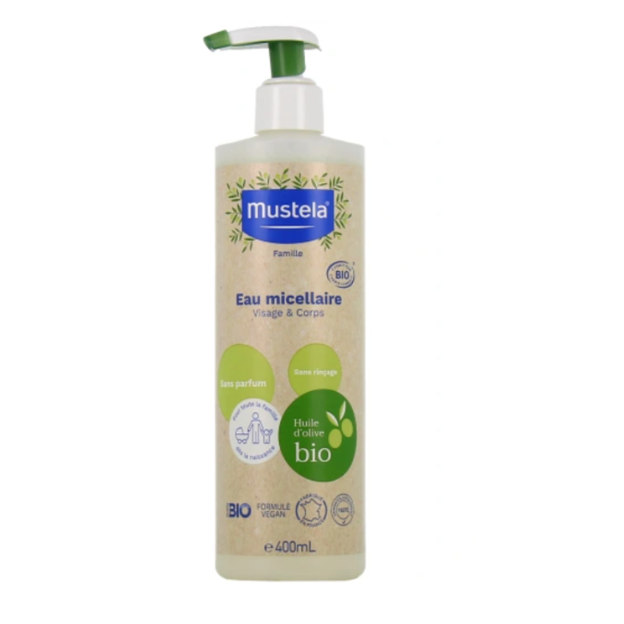 Mustela Eau Micellaire Sans Rinçage Bio 400ml - Pharmacie Agnès Praden à Alès