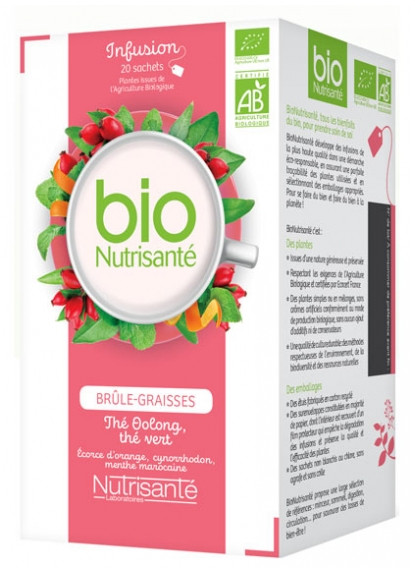 Nutrisanté Infusion Bio Brûle-Graisses 20 Sachets - Pharmacie Agnès Praden à Alès