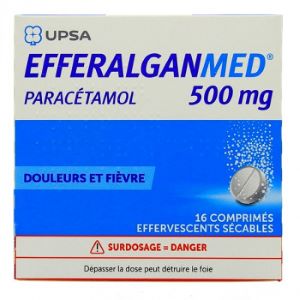 Upsa EfferalganMed 500mg Effervescents Sécables 16 Comprimés  - Pharmacie Agnès Praden à Alès