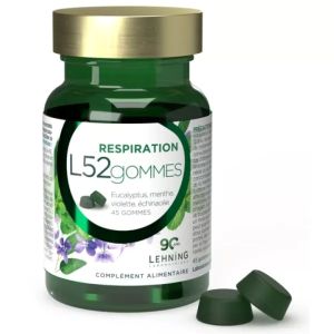 Lehning L52 Gommes Respiration - 45 Gummies - Pharmacie Agnès Praden à Alès