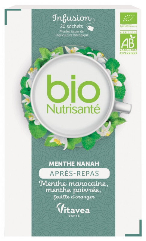 Nutrisanté Infusion Bio Après-Repas 20 Sachets - Pharmacie Agnès Praden à Alès