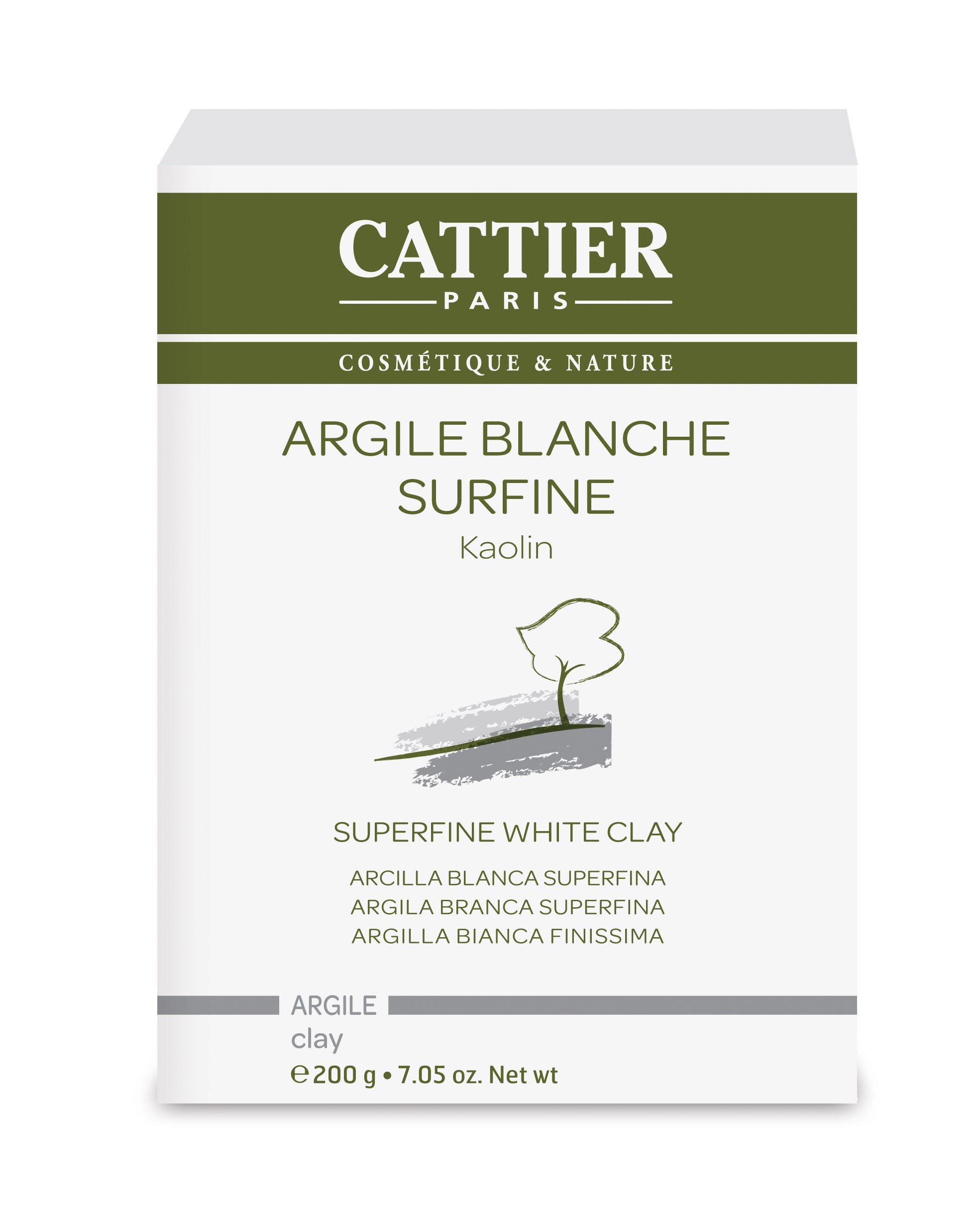 Cattier Argile Blanche Surfine Kaolin 200 g - Pharmacie Agnès Praden à Alès