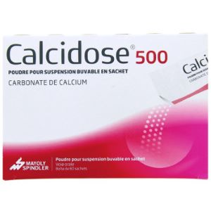 Mayoly Splinder Calcidose 500 60 Sachets-Dose - Pharmacie Agnès Praden à Alès