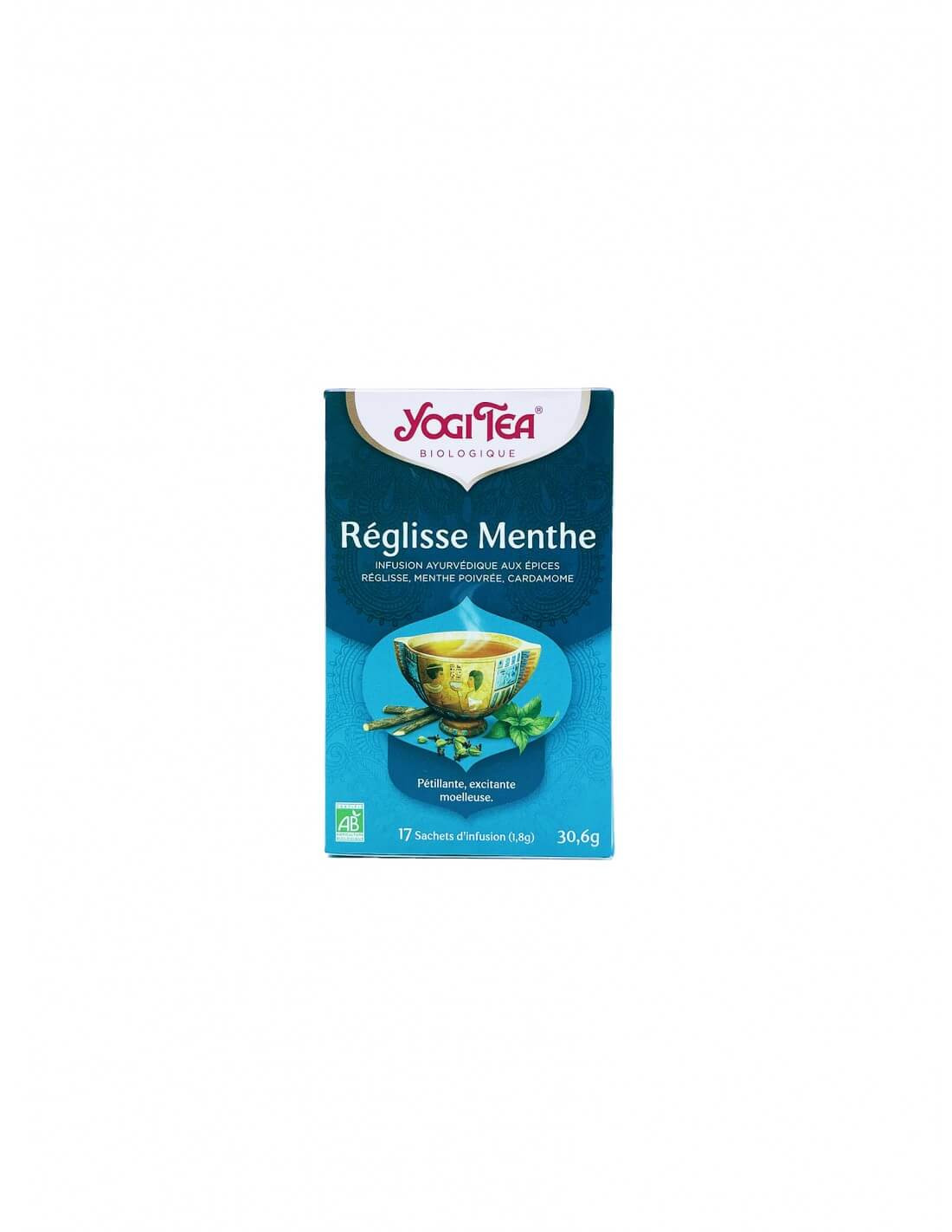 Yogi Tea Infusion Réglisse Menthe Bio 17 sachets - Pharmacie Agnès Praden à Alès
