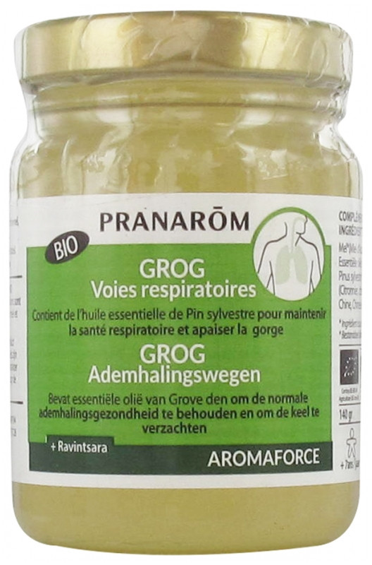 Pranarôm Aromaforce Grog Voies Repiratoires Bio 140 g - Pharmacie Agnès Praden à Alès