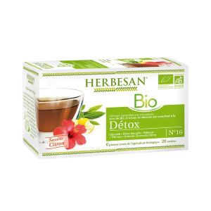 Herbesan Infusion Chicorée Detox Bio Saveur Citron 20 Sachets - Pharmacie Agnès Praden à Alès