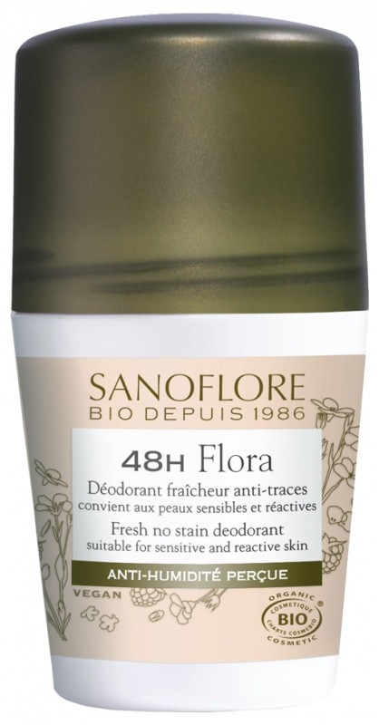 Sanoflore 48H Flora Roll-On Bio 50 ml - Pharmacie Agnès Praden à Alès