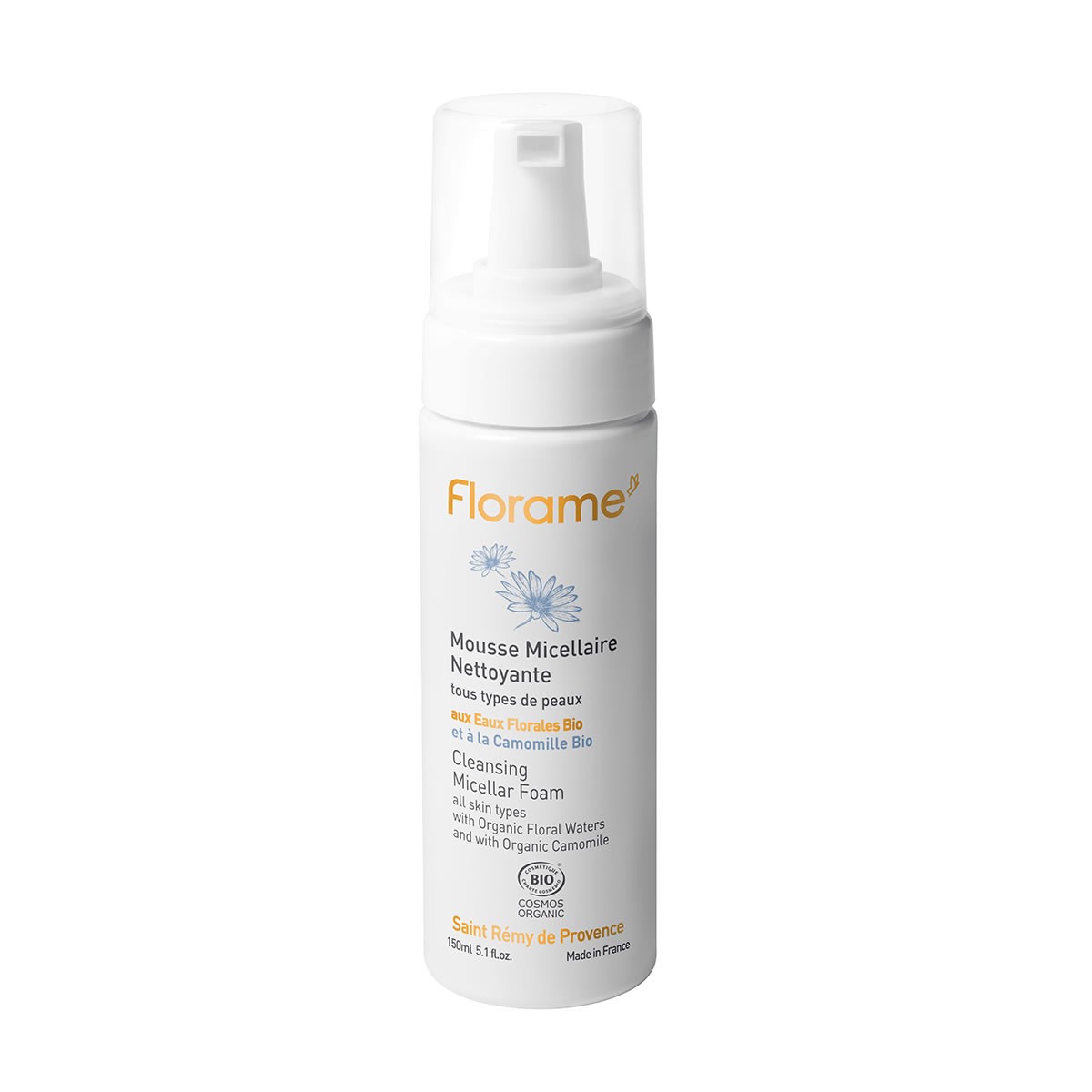 Florame mousse micellaire nettoyante 150ml - Pharmacie Agnès Praden à Alès