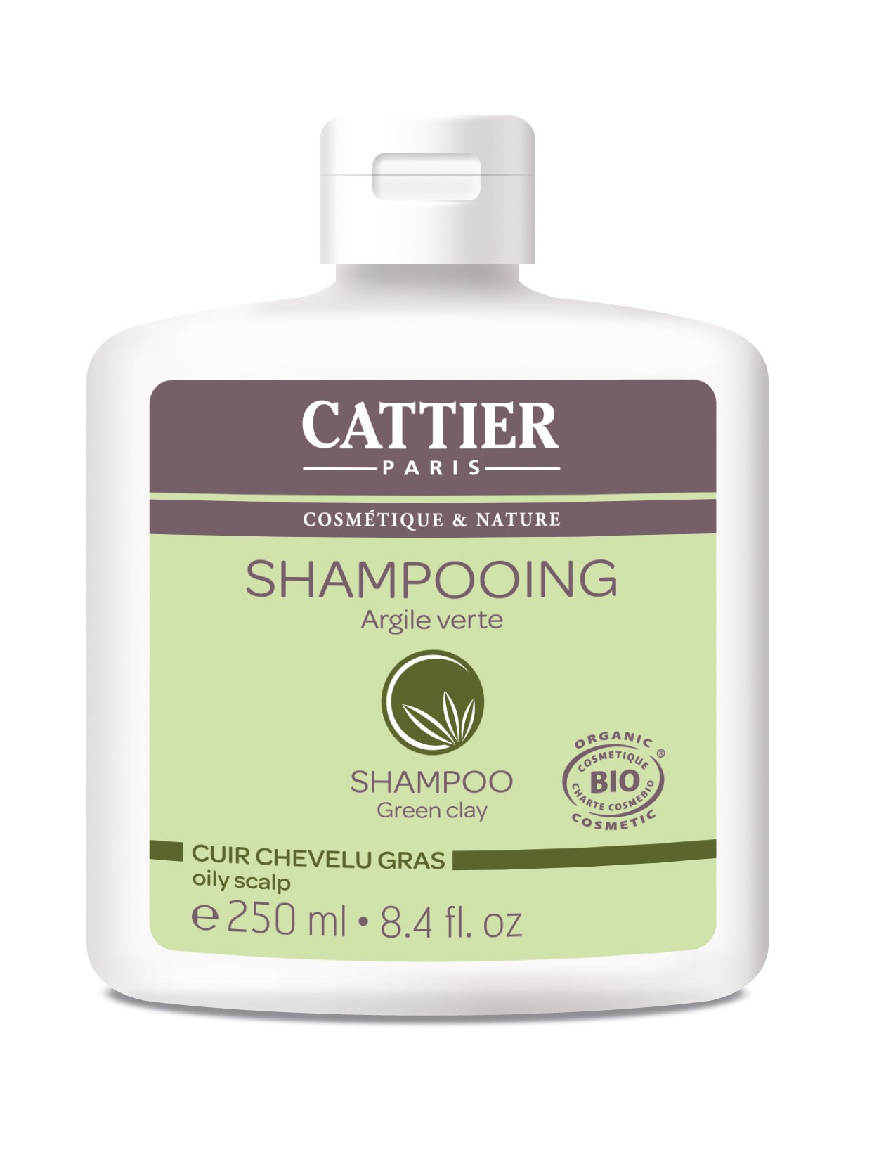 Cattier Shampooing Cuir Chevelu Gras Argile Verte 250 ml - Pharmacie Agnès Praden à Alès