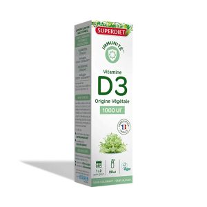 Superdiet Spray Vitamine D3 Origine Végétale 20ml - Pharmacie Agnès Praden à Alès