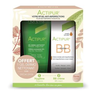 Noreva Actipur BB Crème Teintée Dorée 30 ml + Gel Dermo-Nettoyant 100 ml Offert  - Pharmacie Agnès Praden à Alès