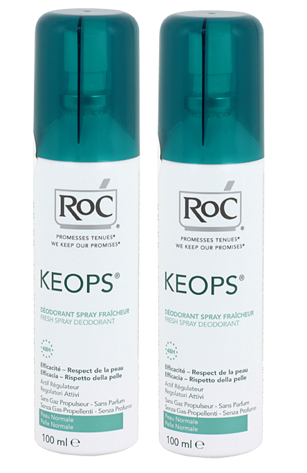 Roc Keops déodorant fraîcheur 100ml x2 - Pharmacie Agnès Praden à Alès