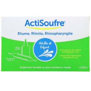 Grimberg Actisoufre 4mg/50mg 30 Ampoules de 10ml - Pharmacie Agnès Praden à Alès