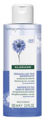 Klorane démaquillant yeux waterproof au bleuet 100ml - Pharmacie Agnès Praden à Alès