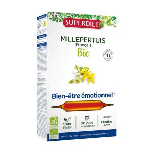 Super Diet Millepertuis Bio Bien-Être Émotionnel 20 Ampoules - Pharmacie Agnès Praden à Alès
