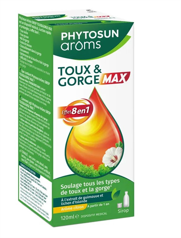 Phytosun Aroms Sirop Toux & Gorge 120ml - Pharmacie Agnès Praden à Alès